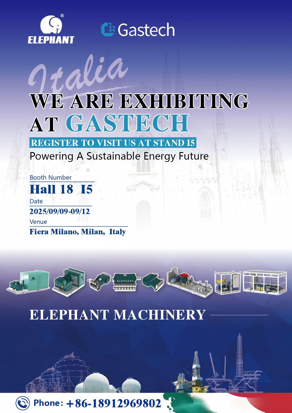 Gastech 2025 | Elephant Machinery invites you to join us at the Italian Oil & Gas Exhibition